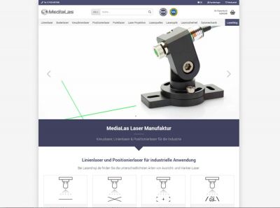 bild 18 - Lasershop.de, der Online Marktplatz der MediaLas Laser Manufaktur, erweitert.