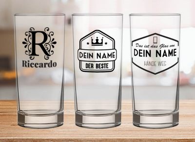 trinkglas mit namen - Trinkglas mit eigenem Namen ab 1 Stck. personalisieren