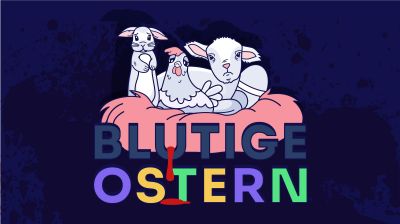 blutive osterndunkel16 9 - Deutsches Tierschutzbüro startet Online Kampagne "Blutige Ostern" - Tiere leiden zum Familienfest