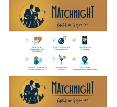 Matchnight – Größte „Tanz in den Mai“ Single-Party: Match me if you can!